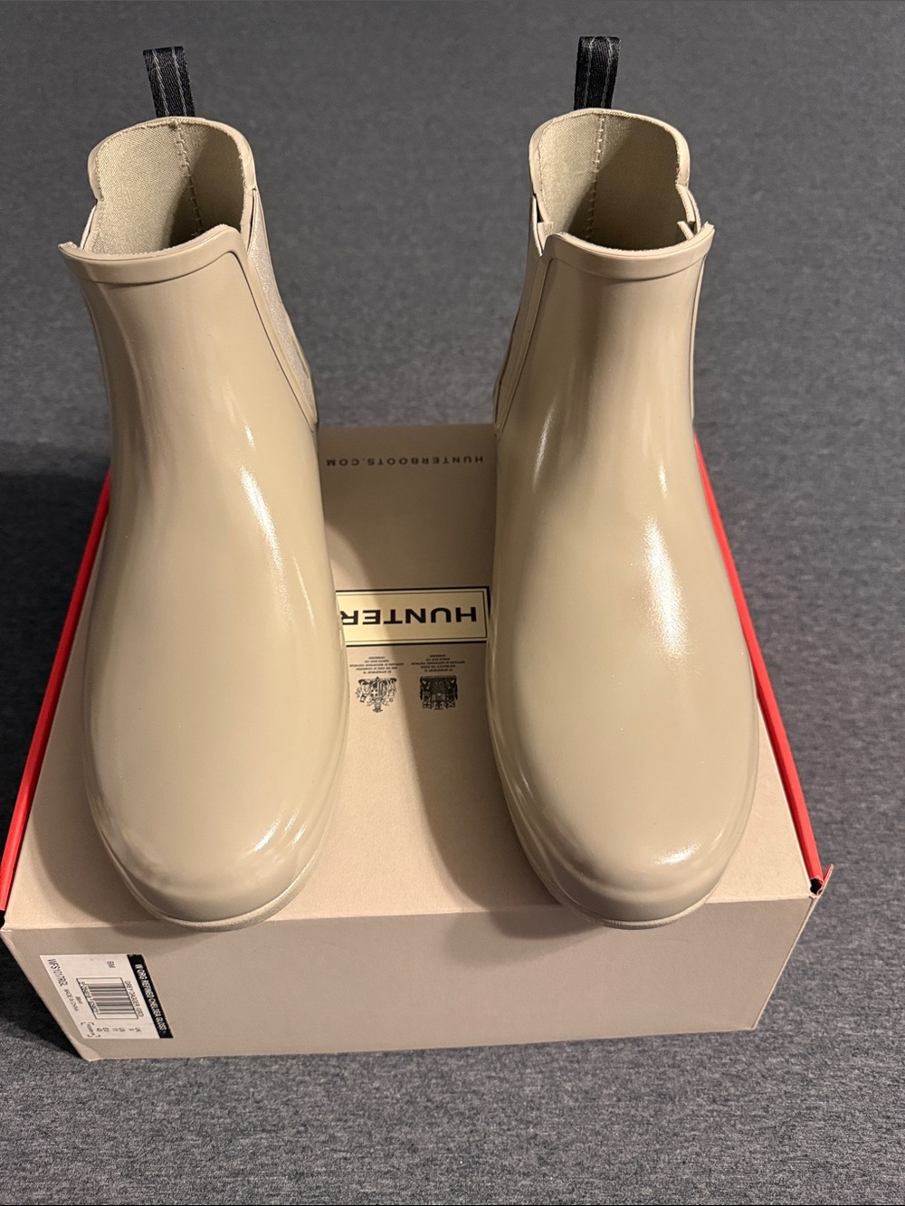 Hunter Women's Chelsea Rain Boots in Beige